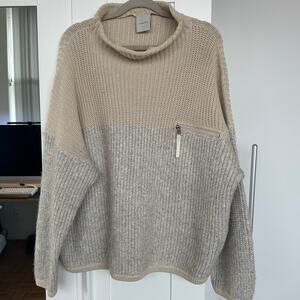 Varley Darwell True Knit Mirage Oversized Grown-On Neck Sweater,Size XL,Like New